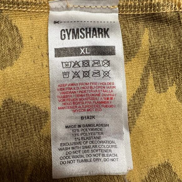 Gymshark Adapt Camo Seamless Leggings Savanna Yellow High Rise Size XL Athletic - Picture 9 of 9